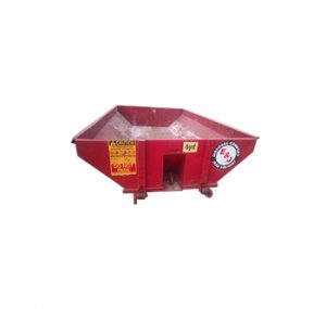 Front view of red 6 Yard Dumpster Rental