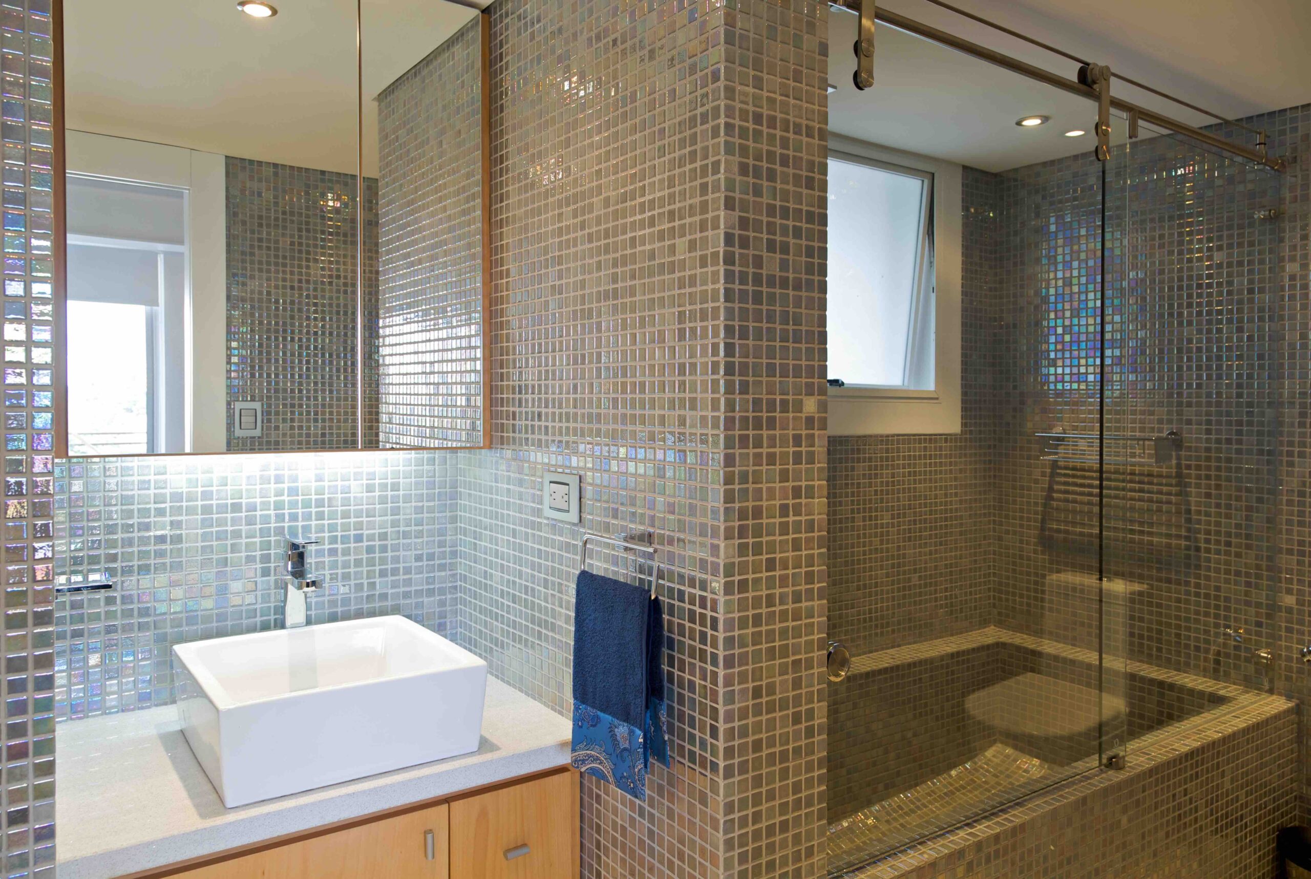 Photo of a bathroom remodeling project after completiton.